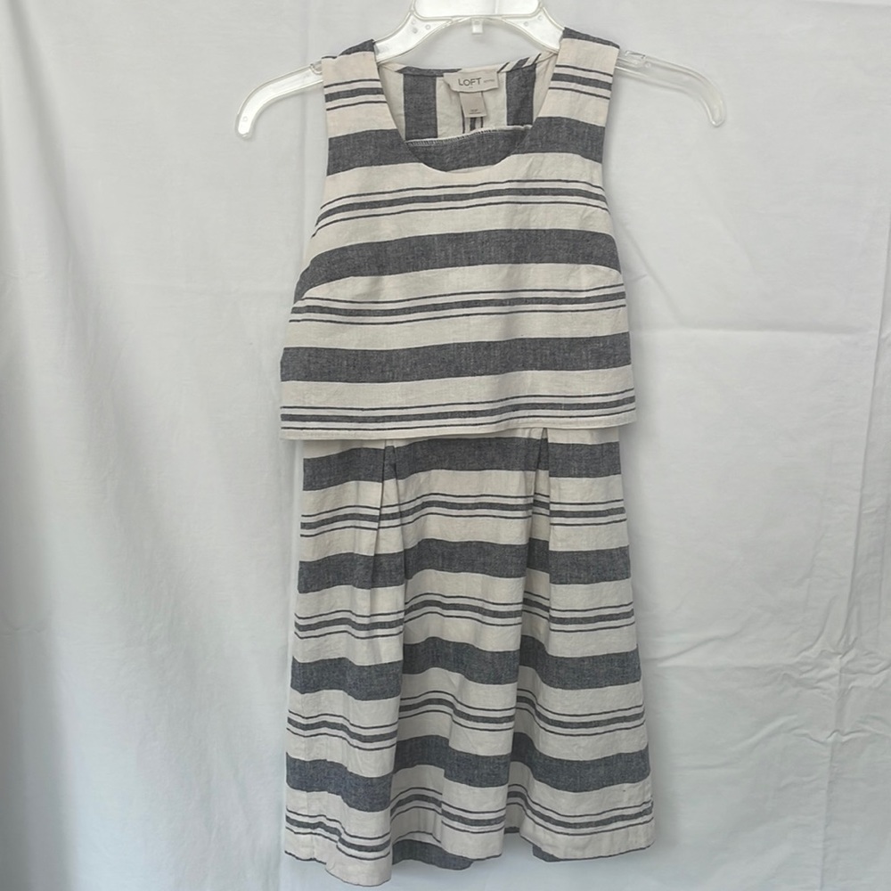 Fully lined linen/cotton blend dress (00P adult, but fit like girls size 12-14)